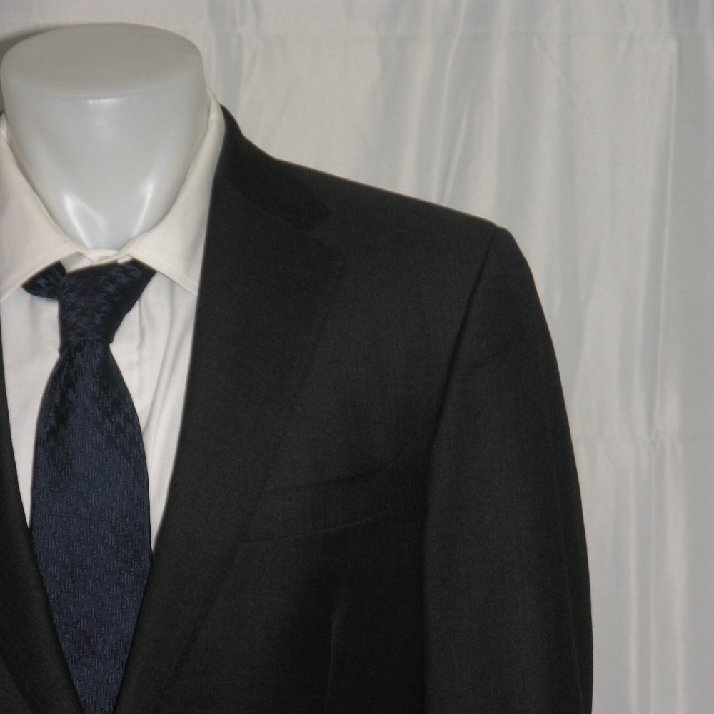 Leonard Logsdail Custom Made Solid Gray Two Butto… - image 1